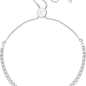 Swarovski Matrix Kollektion Tennis Armband Subtle Tennis Armband Rhodiniert Weiß