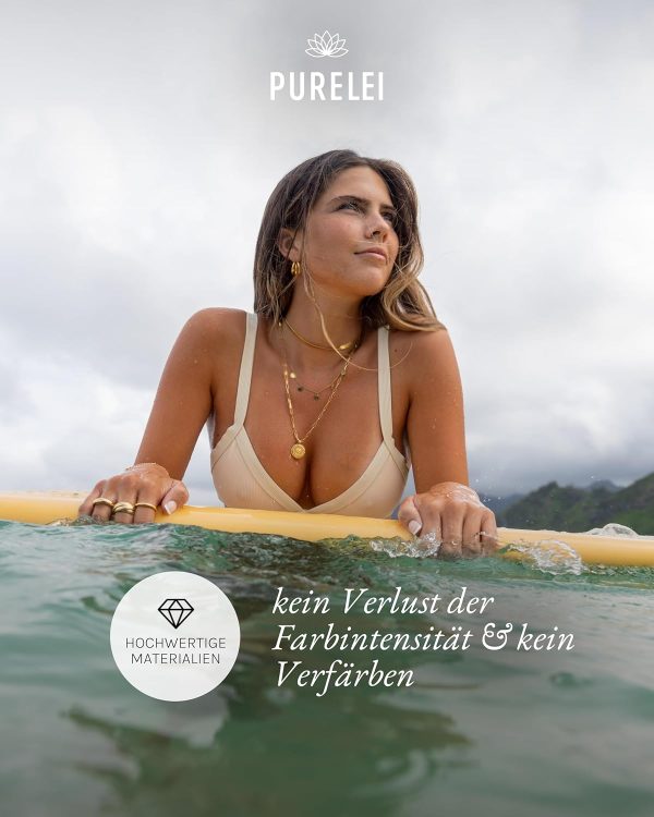 Purelei Kalea Kette Damen – Halskette Damen aus langlebigem Edelstahl – Wasserfeste Kette mit Anhänger – 40-45 cm Länge verstellbar – Halskette für deinen individuellen Look Roségold