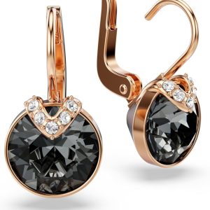 Swarovski Bella Kollektion Tropfenohrringe Gold, Grau