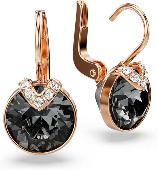 Swarovski Bella Kollektion Tropfenohrringe Gold, Grau