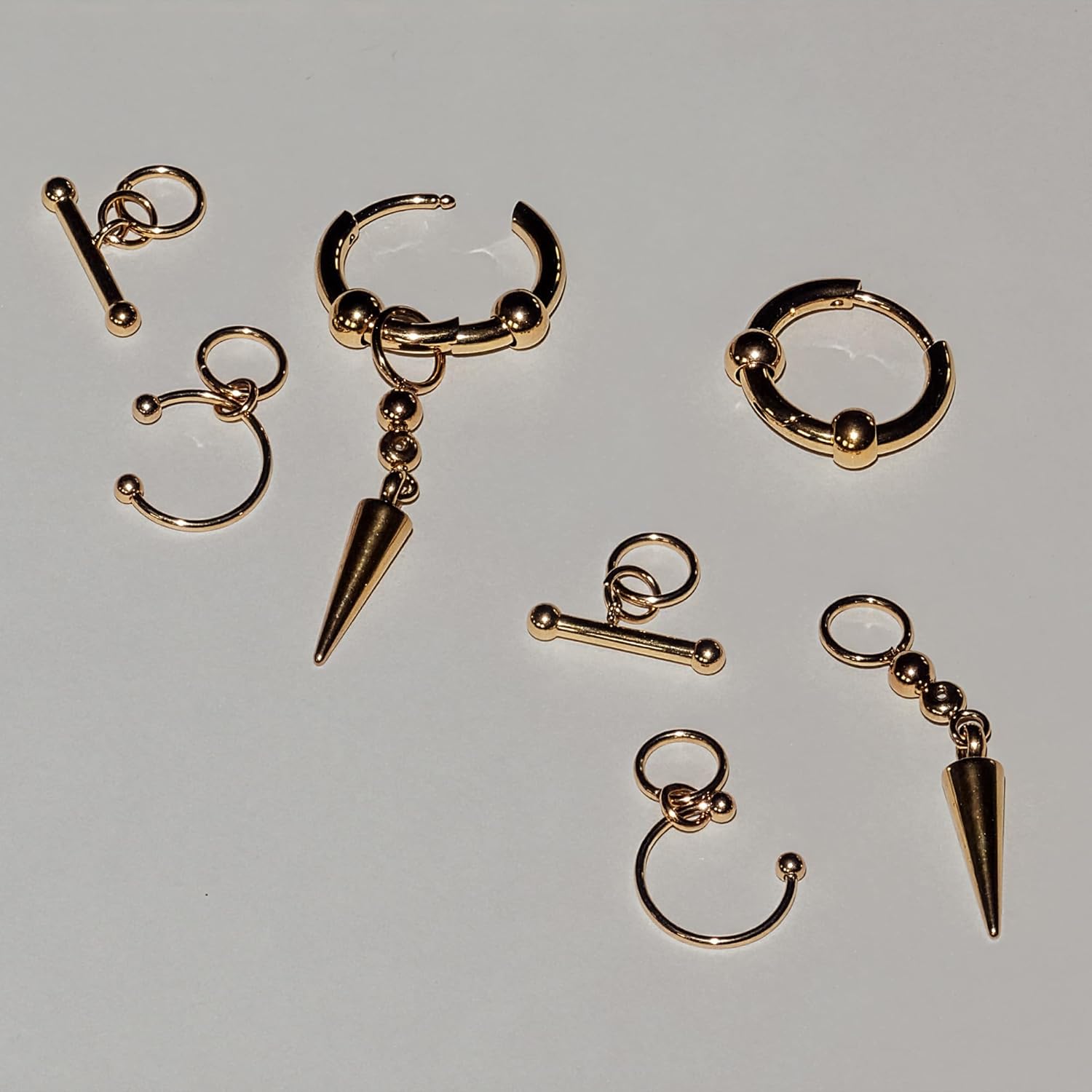 LIEBESKIND BERLIN Urban Chic Ohrring - Creole aus Edelstahl - 3,8 cm - Scharnierverschluss - wasserfest & hautfreundlich Gold