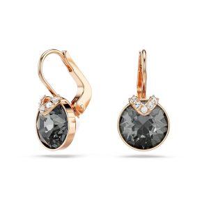 Swarovski Bella Kollektion Tropfenohrringe Gold, Grau