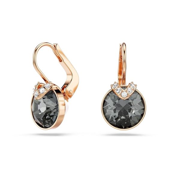 Swarovski Bella Kollektion Tropfenohrringe Gold, Grau