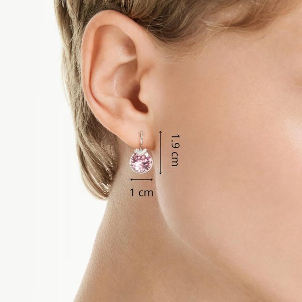 Swarovski Bella Kollektion Tropfenohrringe Rhodiniert Rosa
