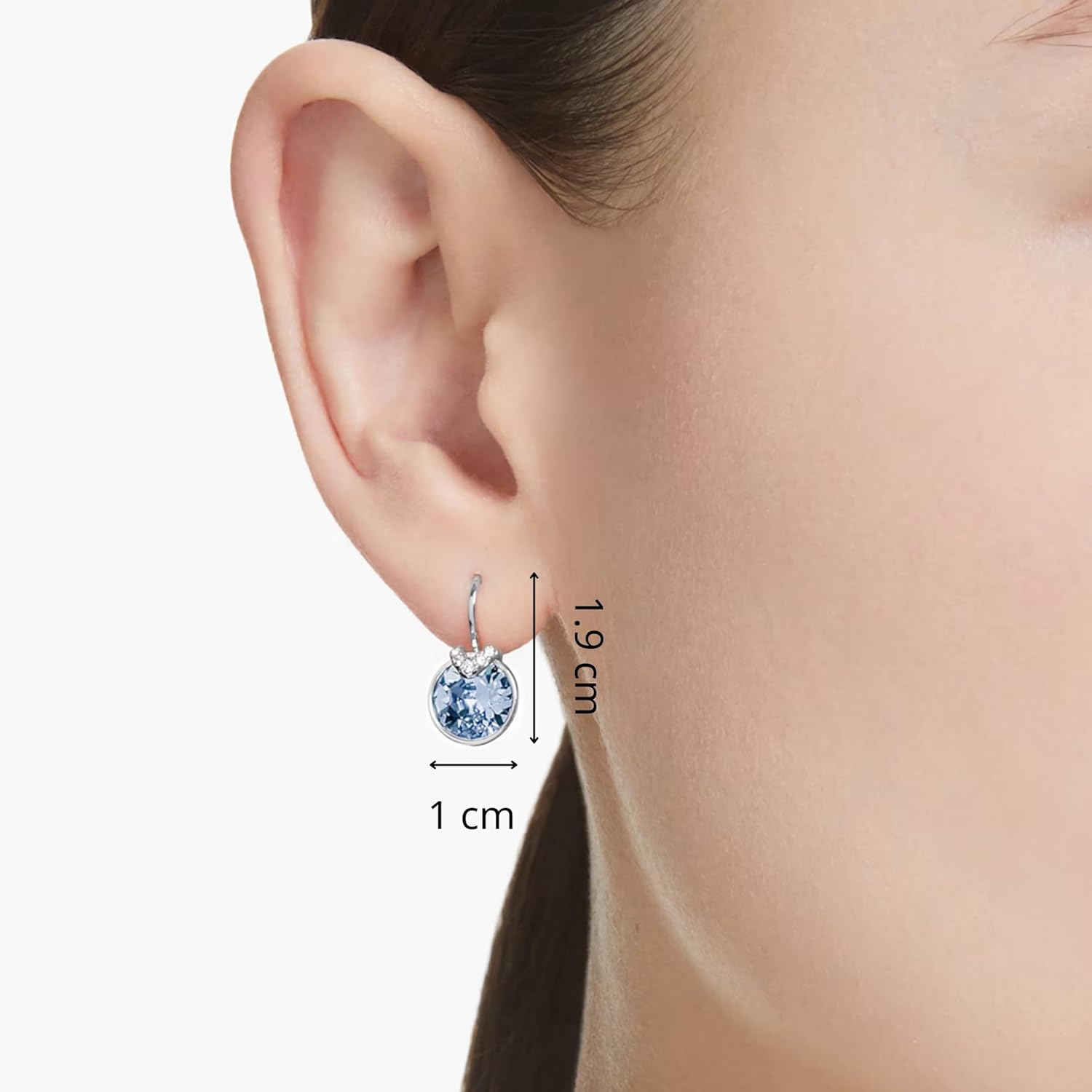 Swarovski Bella Kollektion Tropfenohrringe Rhodiniert Blau