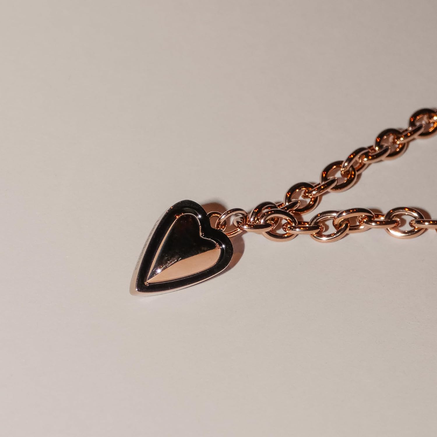 LIEBESKIND BERLIN Damen Schmuck mit Herz - Funkelnde Kette roségold