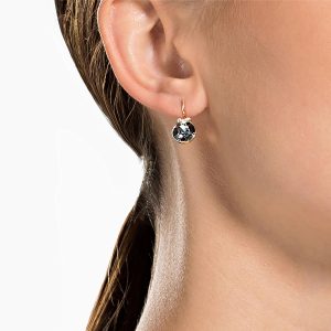 Swarovski Bella Kollektion Tropfenohrringe Gold, Grau