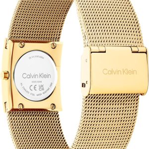 Calvin Klein Analog Quarzuhr für Damen Kollektion CK Pulse mit Edelstahl-Mesh-Gliederarmband Green