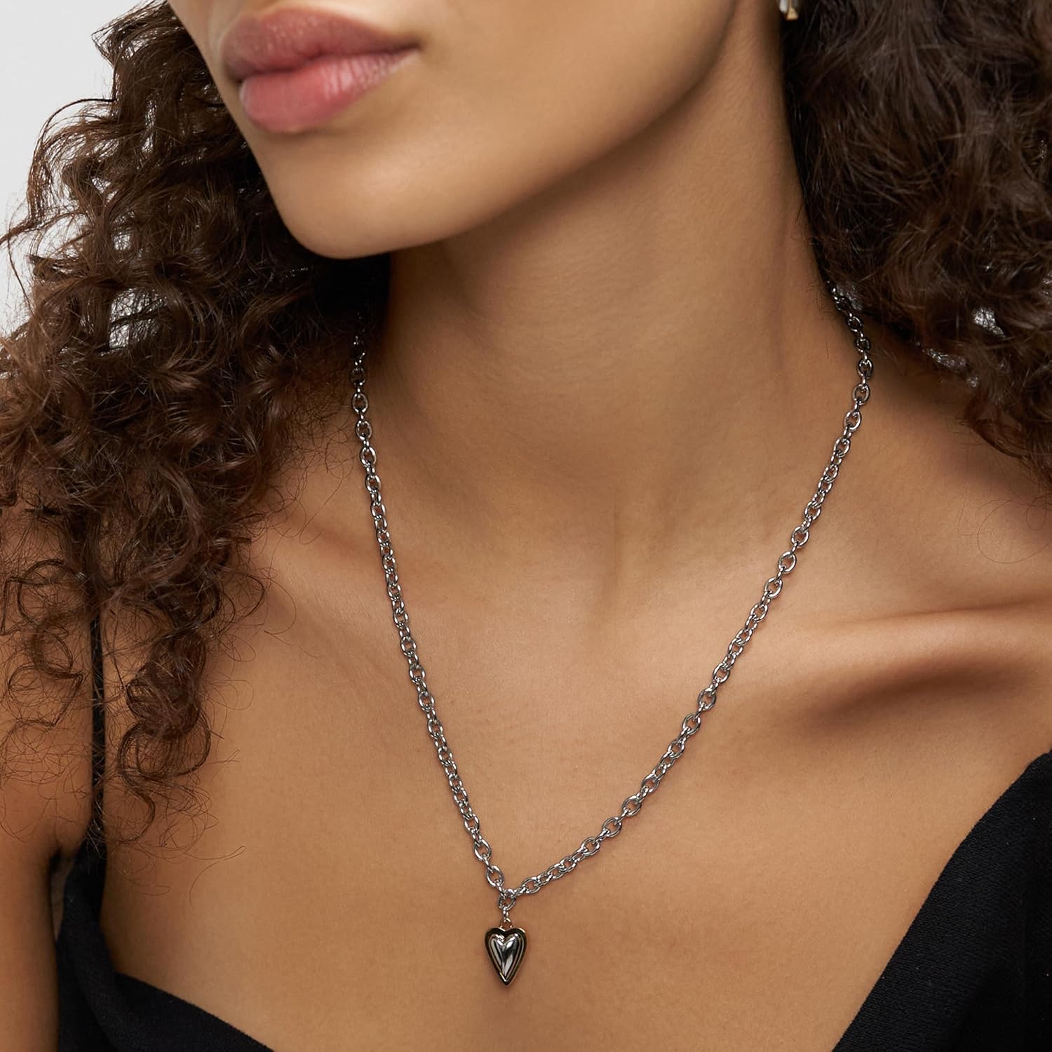 LIEBESKIND BERLIN Damen Schmuck mit Herz - Funkelnde Kette bicolor silber/gold