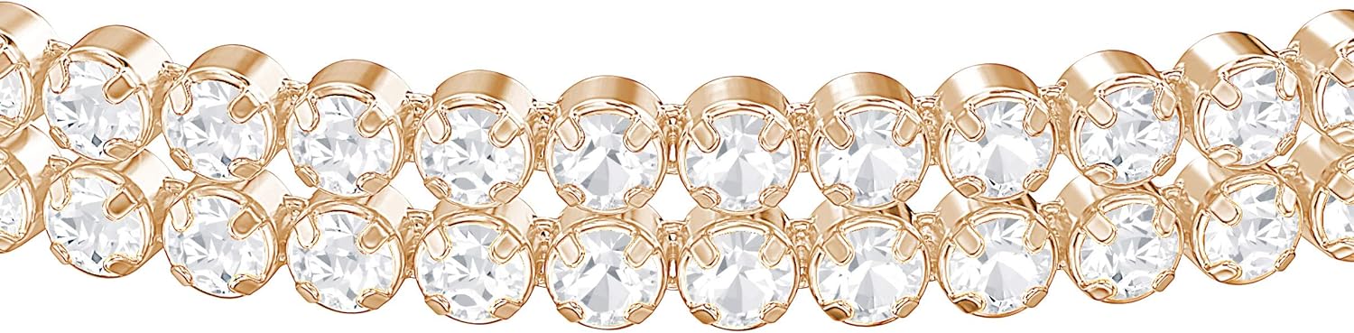 Swarovski Matrix Kollektion Tennis Armband Subtle Tennis Armband Roségoldfarben plattiert Weiß