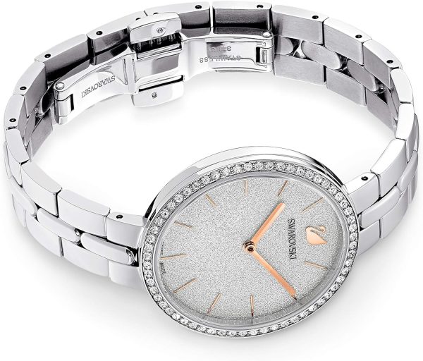 Swarovski Cosmopolitan Kollektion Uhr, Swiss Made Edelstahl Silberton