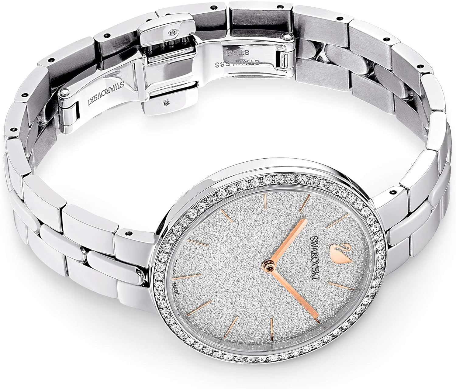 Swarovski Cosmopolitan Kollektion Uhr, Swiss Made Edelstahl Silberton