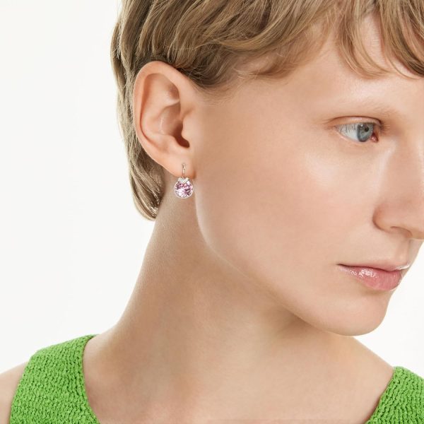 Swarovski Bella Kollektion Tropfenohrringe Rhodiniert Rosa