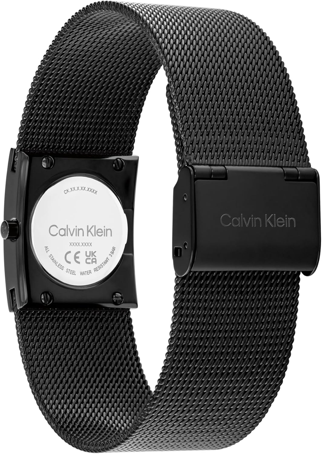 Calvin Klein Analog Quarzuhr für Damen Kollektion CK Pulse mit Edelstahl-Mesh-Gliederarmband Full Black