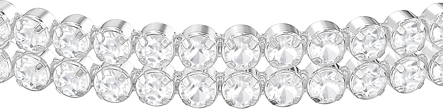 Swarovski Matrix Kollektion Tennis Armband Subtle Tennis Armband Rhodiniert Weiß