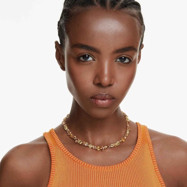 Swarovski Gema Gold Kollektion Gema Tennis Halskette