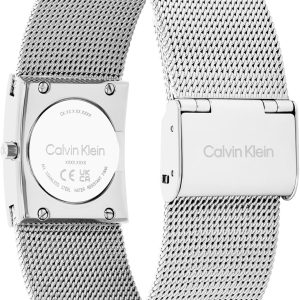 Calvin Klein Analog Quarzuhr für Damen Kollektion CK Pulse mit Edelstahl-Mesh-Gliederarmband Silver