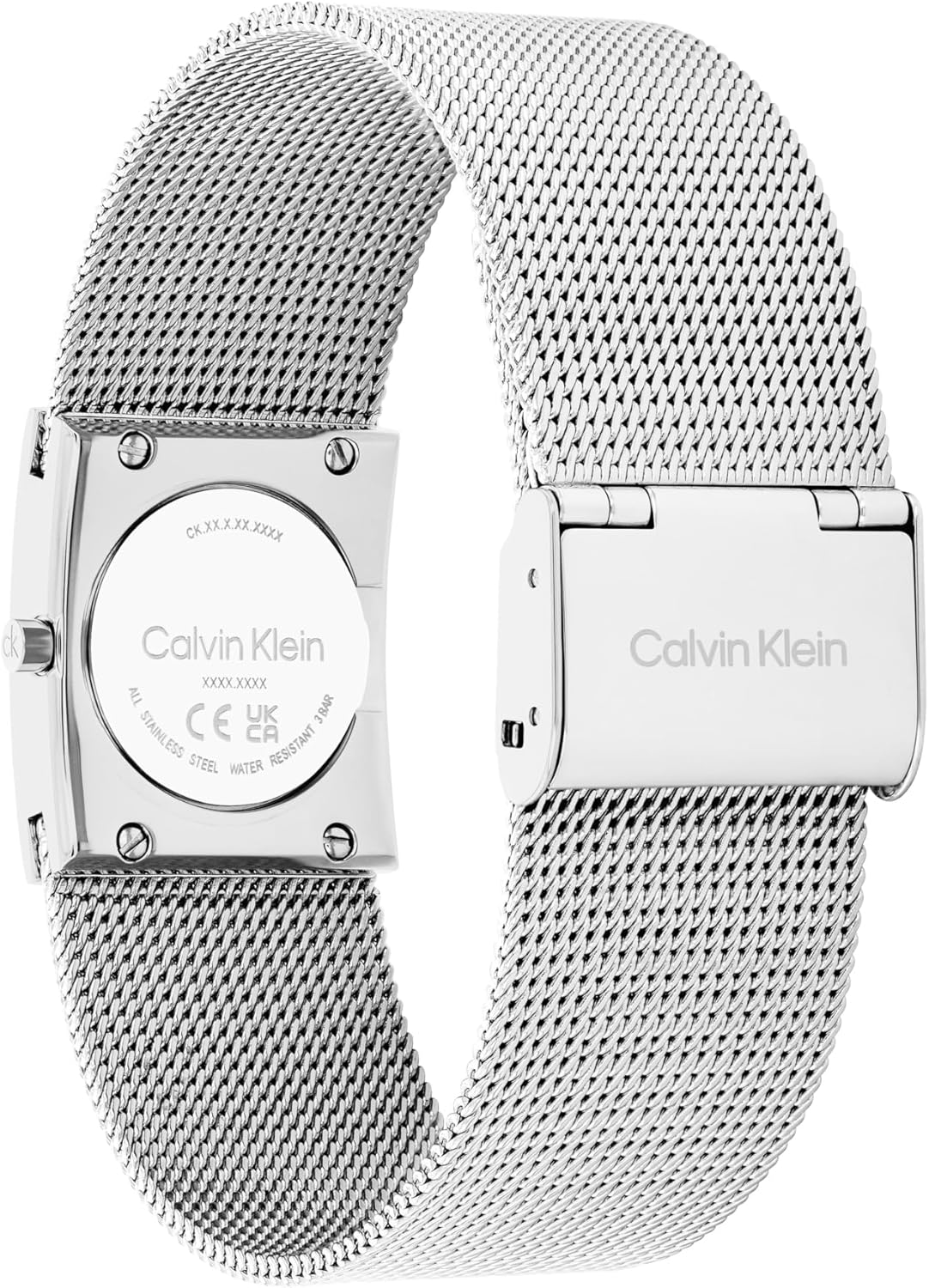 Calvin Klein Analog Quarzuhr für Damen Kollektion CK Pulse mit Edelstahl-Mesh-Gliederarmband Silver