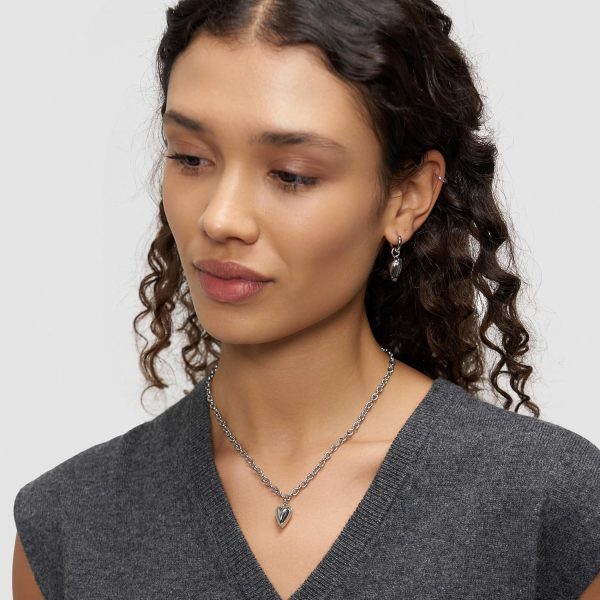 LIEBESKIND BERLIN Damen Schmuck mit Herz - Funkelnde Kette Silber