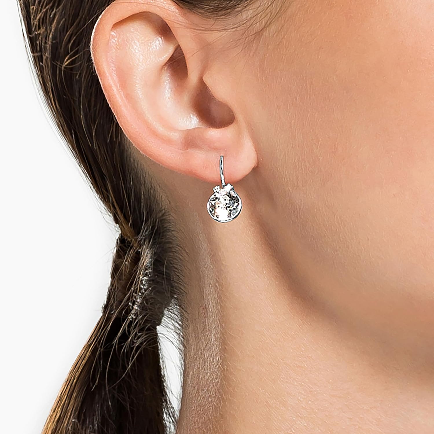 Swarovski Bella Kollektion Tropfenohrringe Rhodiniert Weiß