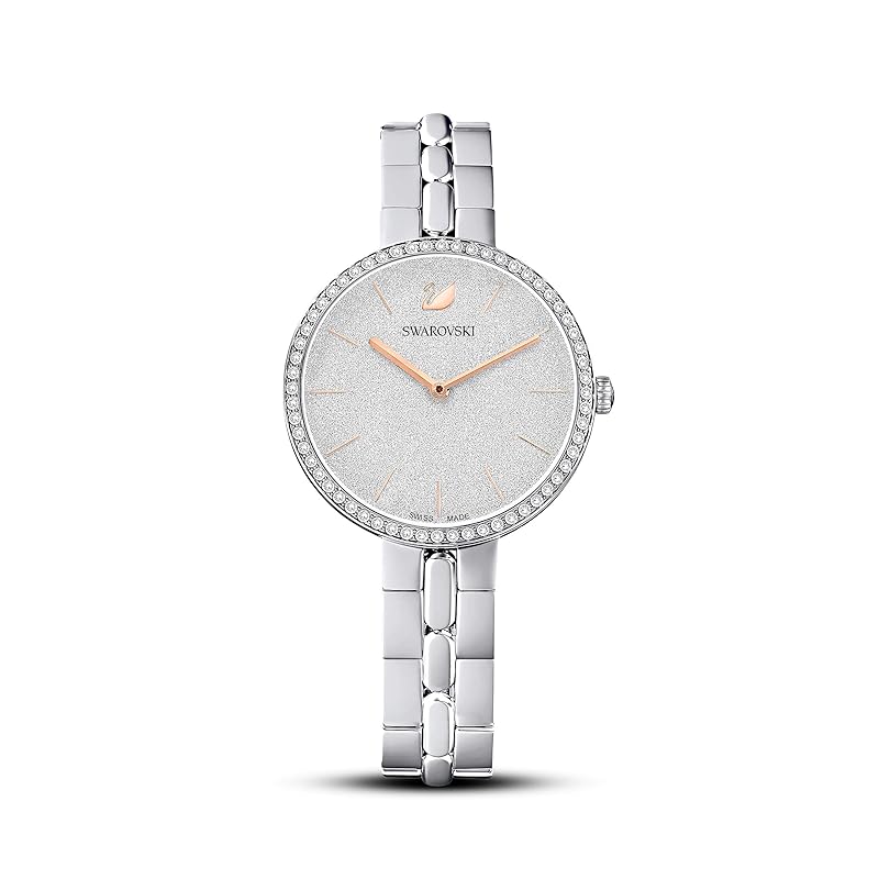 Swarovski Cosmopolitan Kollektion Uhr, Swiss Made Edelstahl Silberton