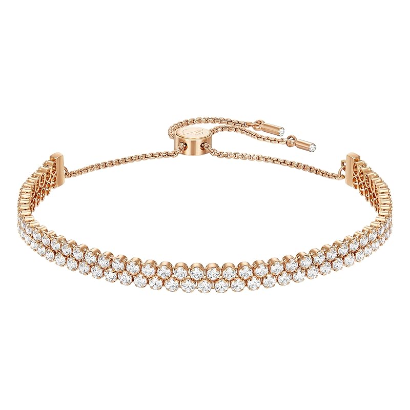Swarovski Matrix Kollektion Tennis Armband Subtle Tennis Armband Roségoldfarben plattiert Weiß