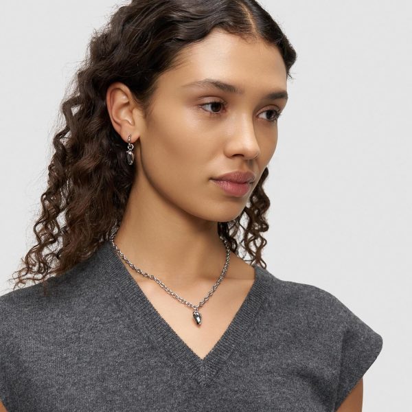 LIEBESKIND BERLIN Damen Schmuck mit Herz - Funkelnde Kette Silber