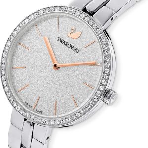 Swarovski Cosmopolitan Kollektion Uhr, Swiss Made Edelstahl Silberton