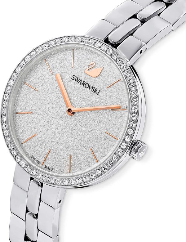 Swarovski Cosmopolitan Kollektion Uhr, Swiss Made Edelstahl Silberton