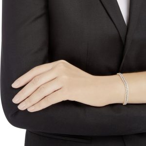 Swarovski Matrix Kollektion Tennis Armband Subtle Tennis Armband Roségoldfarben plattiert Weiß