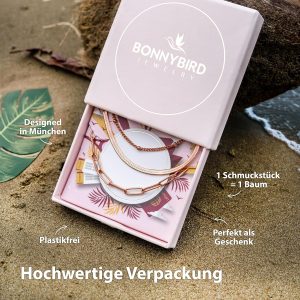 BONNYBIRD® Premium Edelstahl Armband Set Damen in Silber, Gold & Roségold, 100% Wasserfest & Hautverträglich BonnyShine BonnyShine Rosegold