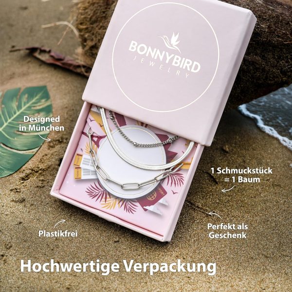 BONNYBIRD® Premium Edelstahl Armband Set Damen in Silber, Gold & Roségold, 100% Wasserfest & Hautverträglich BonnyShine BonnyShine Silber