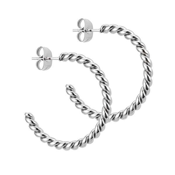 BONNYBIRD® Wasserfeste Edelstahl Ohrringe Damen in Silber, Gold & Roségold, Hypoallergen dank medizinischem Chirurgenstahl, Extra Leicht BonnySail Silber