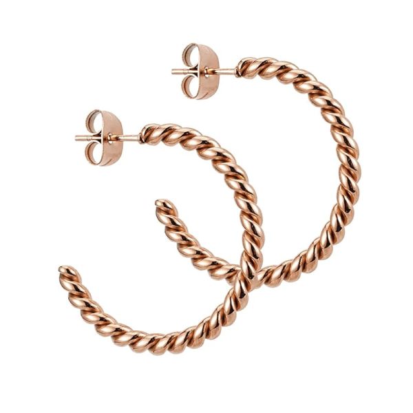 BONNYBIRD® Wasserfeste Edelstahl Ohrringe Damen in Silber, Gold & Roségold, Hypoallergen dank medizinischem Chirurgenstahl, Extra Leicht BonnySail Roségold