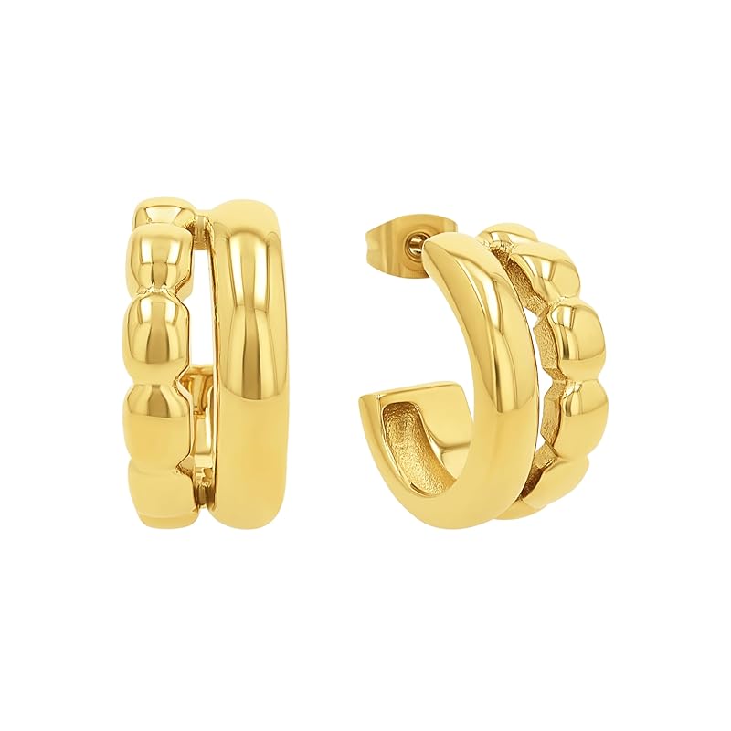 JOOP! Creolen aus Edelstahl für Damen, Ohrschmuck, Gold, Silber, Kommt in Schmuck Geschenk Box, Geschenkidee