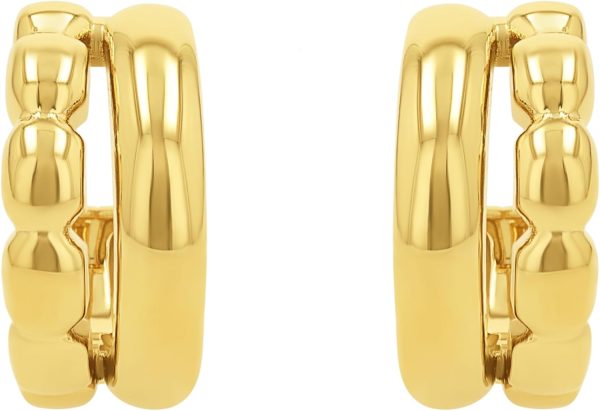 JOOP! Creolen aus Edelstahl für Damen, Ohrschmuck, Gold, Silber, Kommt in Schmuck Geschenk Box, Geschenkidee