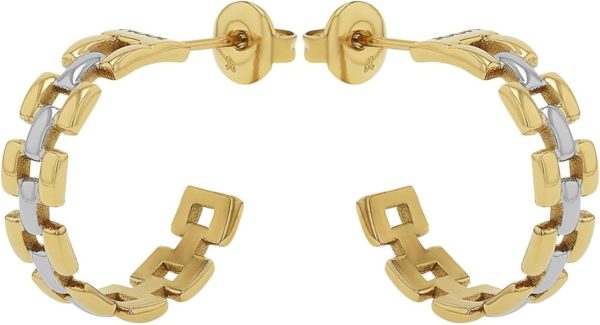 JOOP! Creolen aus Edelstahl für Damen, Ohrschmuck, Gold, Silber, Kommt in Schmuck Geschenk Box, Geschenkidee CHUNKY GOLD