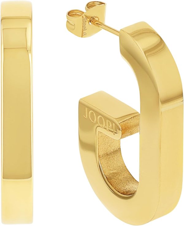 JOOP! Creolen aus Edelstahl für Damen, Ohrschmuck, Gold, Silber, Kommt in Schmuck Geschenk Box, Geschenkidee Baumeln