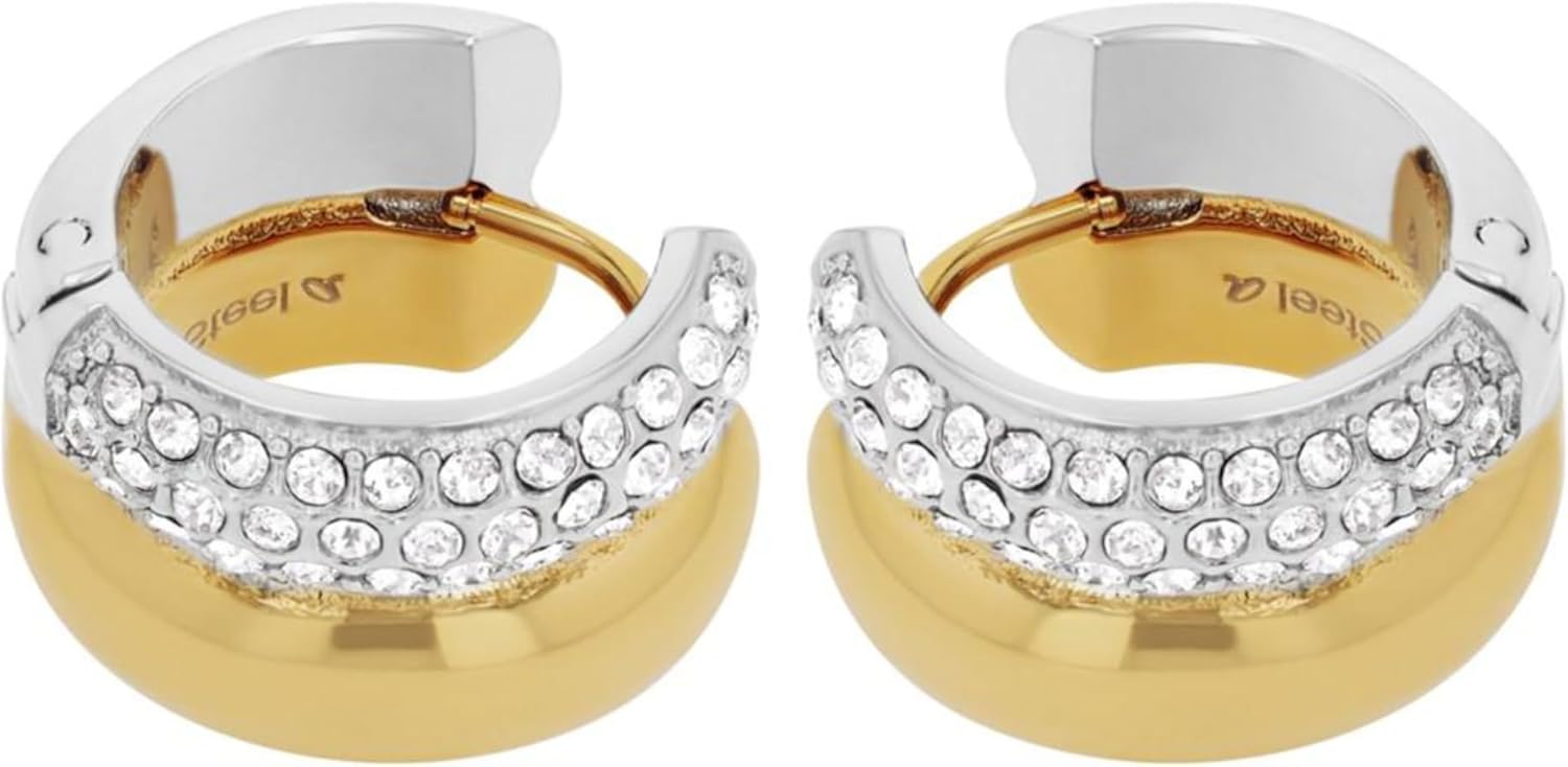 JOOP! Creolen aus Edelstahl für Damen, Ohrschmuck, Gold, Silber, Kommt in Schmuck Geschenk Box, Geschenkidee ZWEIFARBIG