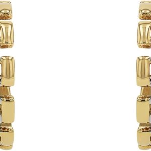 JOOP! Creolen aus Edelstahl für Damen, Ohrschmuck, Gold, Silber, Kommt in Schmuck Geschenk Box, Geschenkidee CHUNKY GOLD