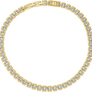 JOOP! Halskette aus Edelstahl für Damen, Halsschmuck, teilw. mit IP-Vergoldung, Kommt in Schmuck Geschenk Box BICOLOR