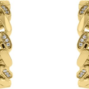 JOOP! Creolen aus Edelstahl für Damen, Ohrschmuck, Gold, Silber, Kommt in Schmuck Geschenk Box, Geschenkidee GOLD GLÄNZEND