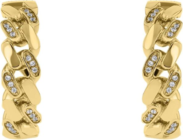JOOP! Creolen aus Edelstahl für Damen, Ohrschmuck, Gold, Silber, Kommt in Schmuck Geschenk Box, Geschenkidee GOLD GLÄNZEND