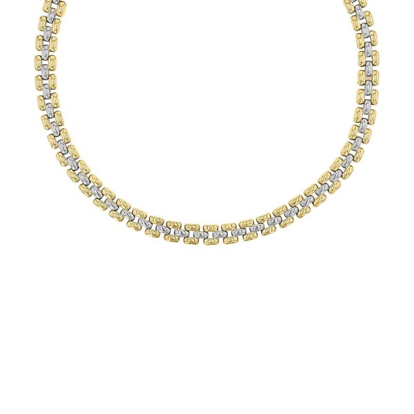 JOOP! Halskette aus Edelstahl für Damen, Halsschmuck, teilw. mit IP-Vergoldung, Kommt in Schmuck Geschenk Box BICOLOR