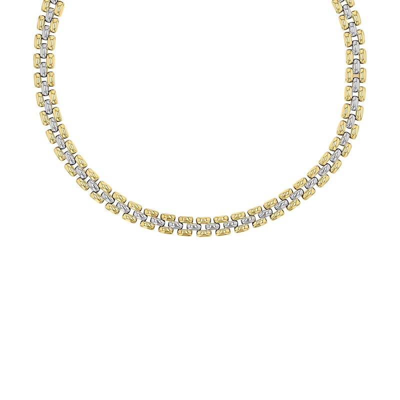 JOOP! Halskette aus Edelstahl für Damen, Halsschmuck, teilw. mit IP-Vergoldung, Kommt in Schmuck Geschenk Box BICOLOR