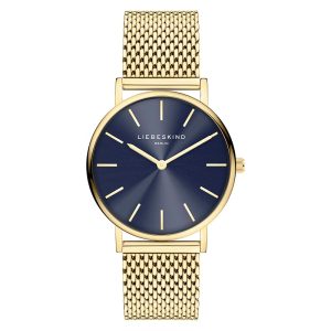 Liebeskind Berlin Damen Armbanduhr Gold, Blau