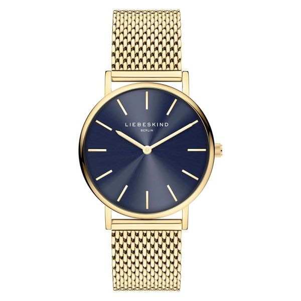 Liebeskind Berlin Damen Armbanduhr Gold, Blau