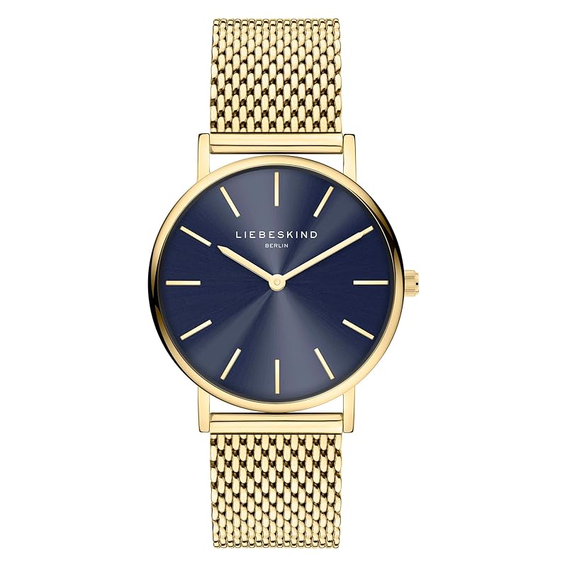 Liebeskind Berlin Damen Armbanduhr Gold, Blau