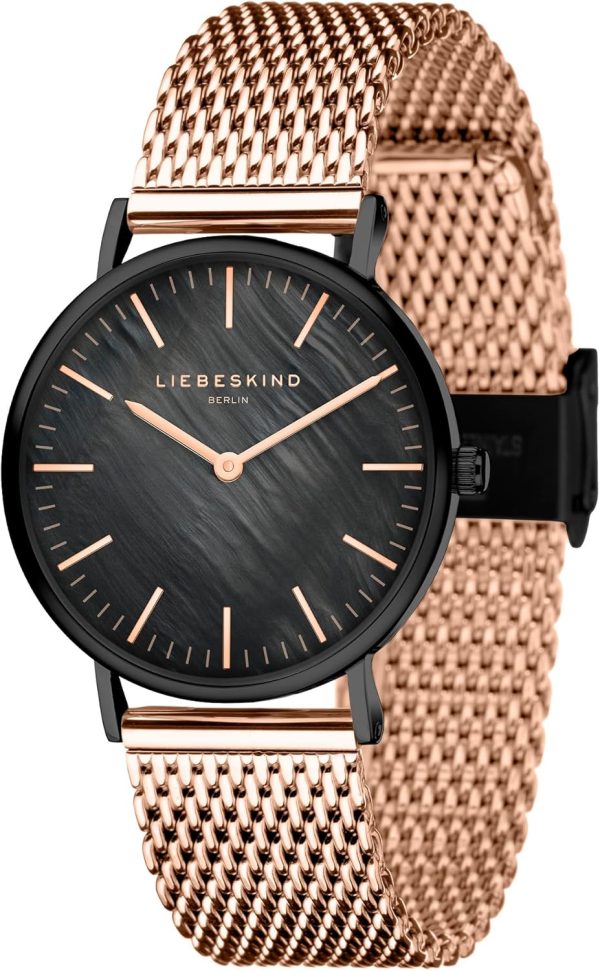 Liebeskind Berlin Damen Armbanduhr Roségold-schwarz