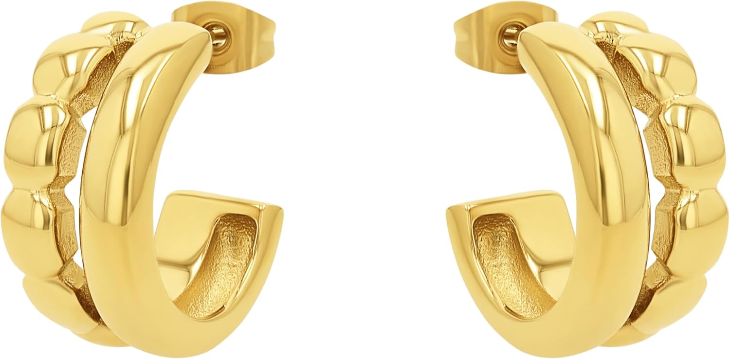 JOOP! Creolen aus Edelstahl für Damen, Ohrschmuck, Gold, Silber, Kommt in Schmuck Geschenk Box, Geschenkidee